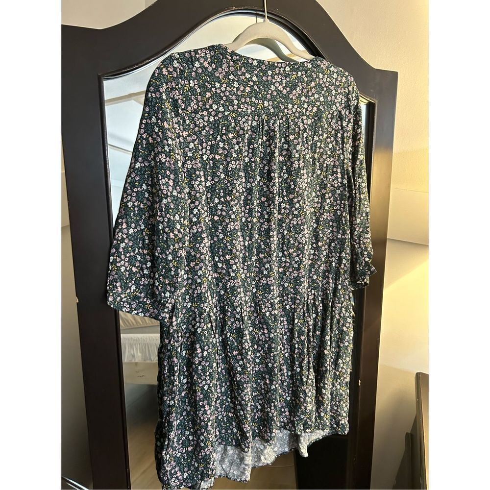 NEW Amazon Essentials Ruffle Mini Dress A-Line Sun Dress L - Picture 2 of 4
